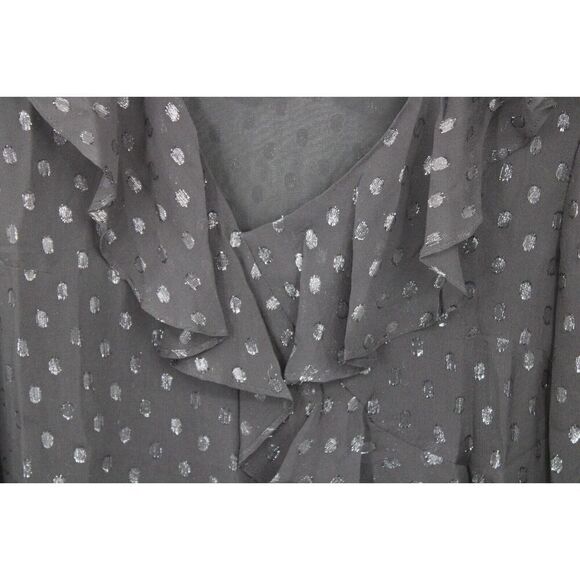 Lilly Pulitzer Olenna Silk Top, Onyx, Fully lined XS Black - Picture 5 of 10